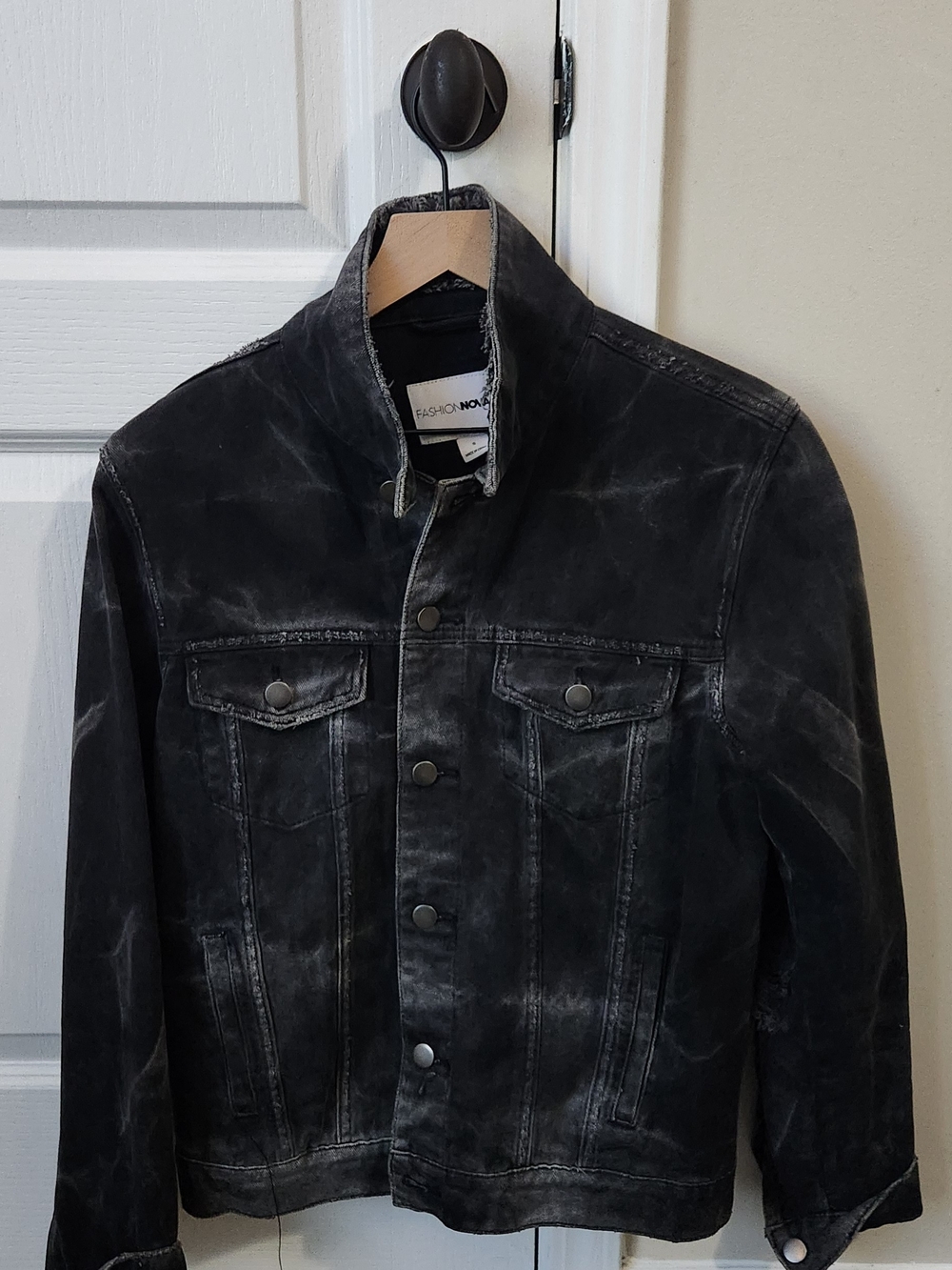 Fashion Nova distressed Denim Jacket